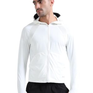 FABSPORTS Men's UPF 50+ Sun Protection Jacket – Lightweight, Full