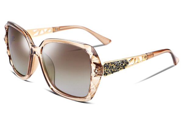 FEISEDY Oversized Sunglasses for Women Square Polarized Sparkling Frame B2289