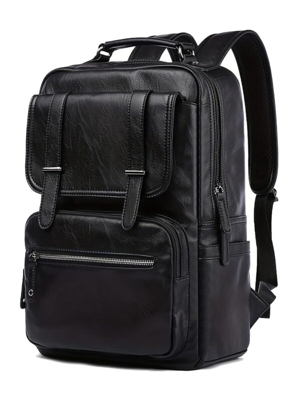 FUR JADEN Vegan Leather Stylish 15.6 Inch Laptop Backpack Travel
