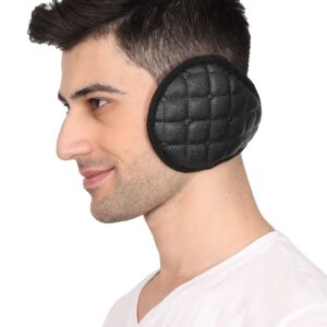 FabSeasons Black Headwear Faux Fur Ear Muffs/Ear Warmers   Behind