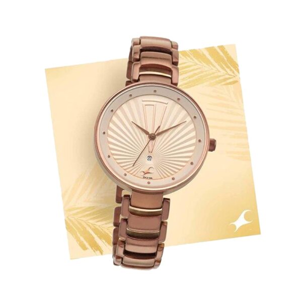 Fastrack Ruffles Analog Beige Dial Women's Watch 6216QM01/NP6216QM01