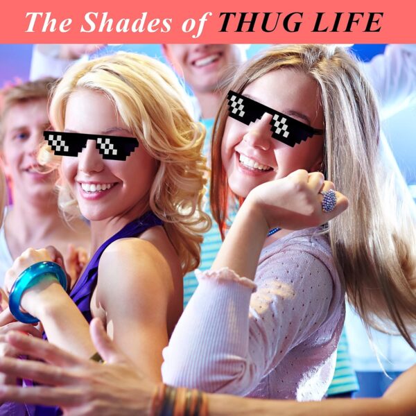 Flybuy hub Thug Life Party Glasses Gangster Gangsta Life Funny Novelty Shades Photo Props Unisex Sunglasses.jpg