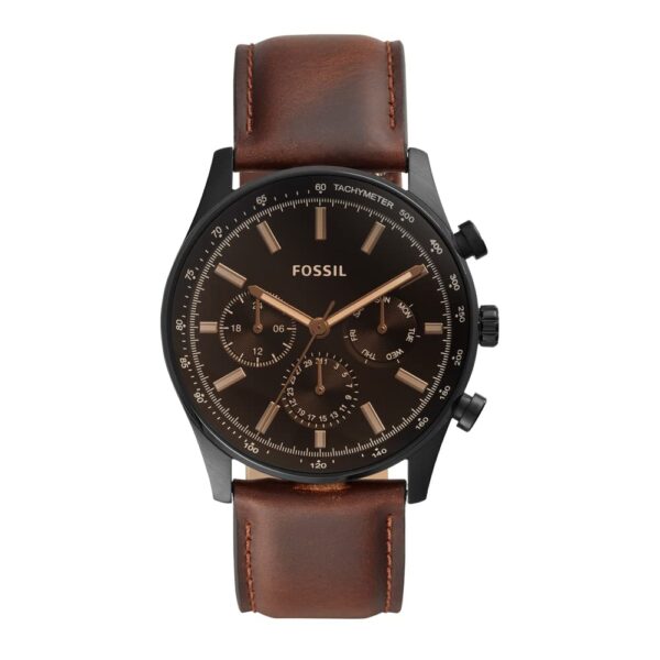 Fossil Sullivan Analog Black Dial Men's Leather Watch BQ2457