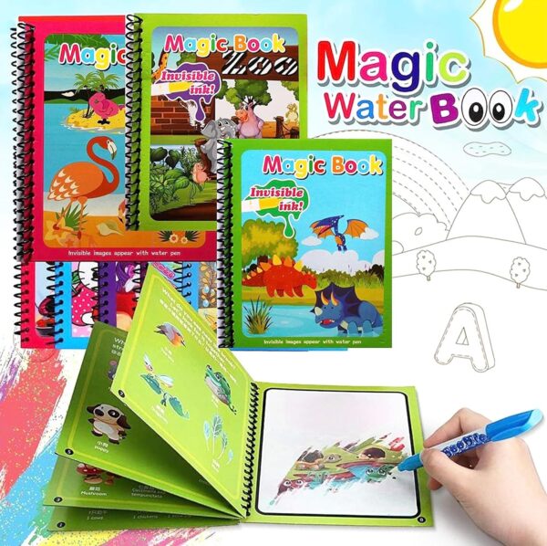 GLUN® Water Marker Magic Book for Kids 4 Different Theme Magic Books Educational Promote Fine.jpg