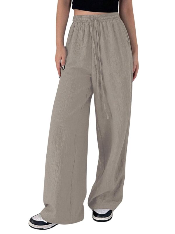 GRECIILOOKS Women's Loose High Rise Trouser | High Waist Korean Pants
