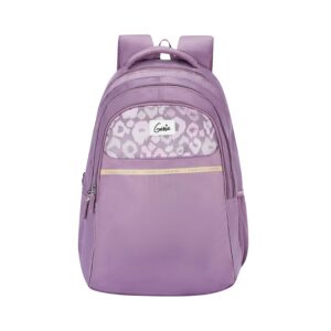 Genie Kira Laptop Backpack in pastel Lavender colour.3 zips, Water