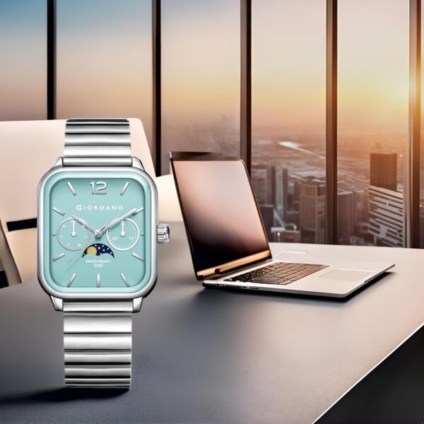 Giordano Classic Square Analog Watch for Men with Moon Phase