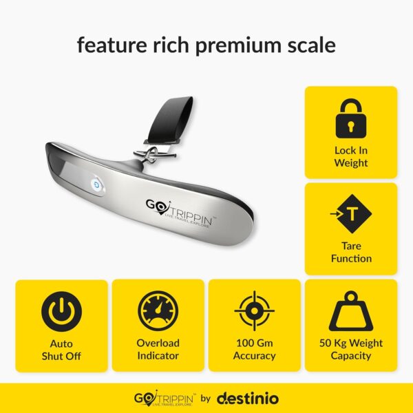 GoTrippin by Destinio Weight Machine for Luggage 50 kg capacity Steel body Lifetime replacement Digital.jpg