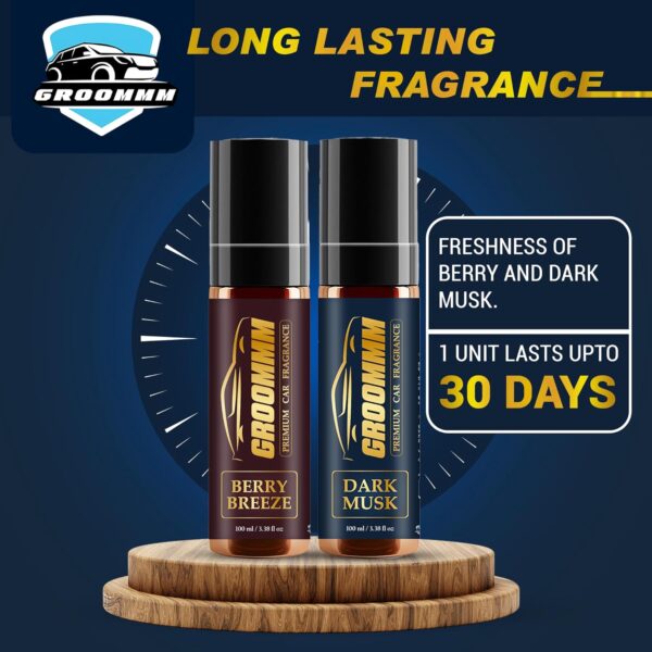 Groommm Berry Breeze Dark Musk Car Perfume Combo 100ml 2 Long Lasting Car Air Freshener.jpg