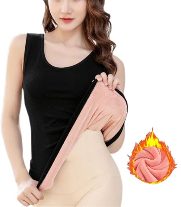 HSR Womens Thermal Fleece Lined Underwear Tops Camisole Apricot Sexy