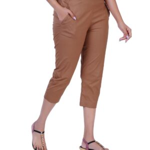 Happy Bunny Stylish Stretch Lycra Cotton Cropped Ankle Trousers Pant