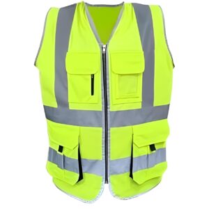 High Visibility Reflective Safety Jacket   Protective Managers Workwear With