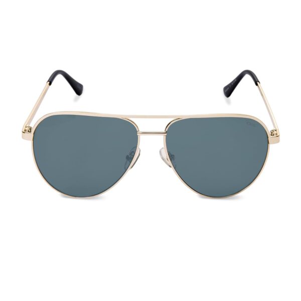 IDEE 100 UV protected sunglasses Solid Large Full Rim Unisex Pilot Frame Gold Lens.jpg
