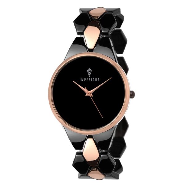 IMPERIOUS   THE ROYAL WAY Analogue Women's Watch (Black Dial)