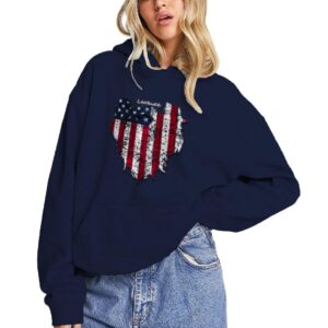 LEOTUDE Women's Oversized Loopknit Drop Shoulder Hooded Neck Sweatshirt ||