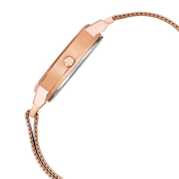 LOUIS DEVIN Rose Gold Plated Mesh Chain Analog Wrist Watch for Women BlackBlueRose Gold Dial RG162.jpg