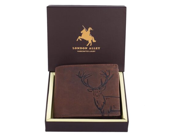 London Alley Elk Vintage Brown Leather Wallet For Men 6 Card Slot RFID Blocking.jpg