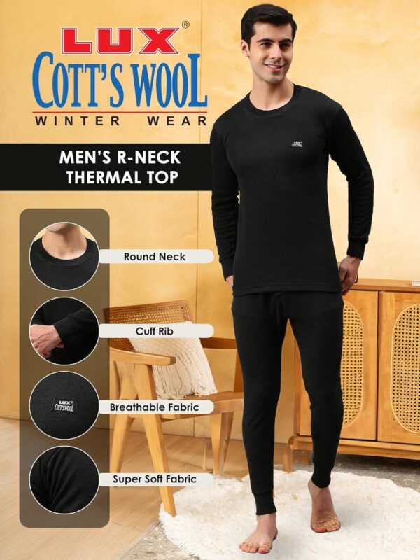Lux Cotts Wool Mens Round Neck Full Sleeves Thermal top Thermal Top for Men.jpg