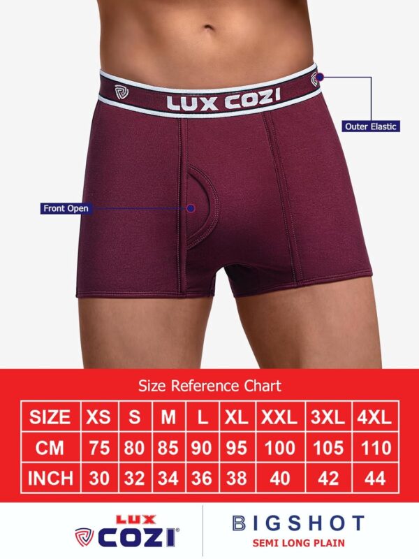 Lux Cozi Mens 100 Cotton Solid Mini Trunk Mini Trunk Underwear for Men Color and Print May Vary.jpg