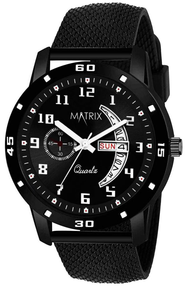 Matrix Analog Day & Date Display Wrist Watch for Men