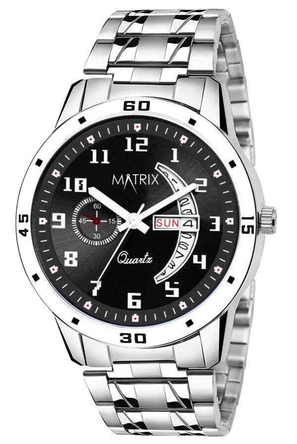 Matrix Blue, Black & Silver Dial, Day & Date Functioning,