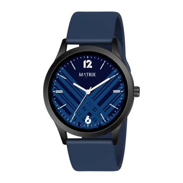 Matrix Boys Mens Navy Blue Band Classic Dial with Softest