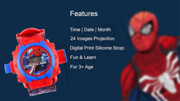 Matrix Kids Edition SpidermanBarbieBen 10 Marvel Avengers Digital Watch with 24 Image Projection Boys.jpg