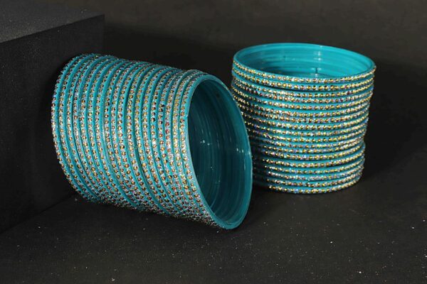 NMII Glass with Polka Dots Glitter Stylish Fancy Bangles Set For Women Girls Glass Bangles.jpg