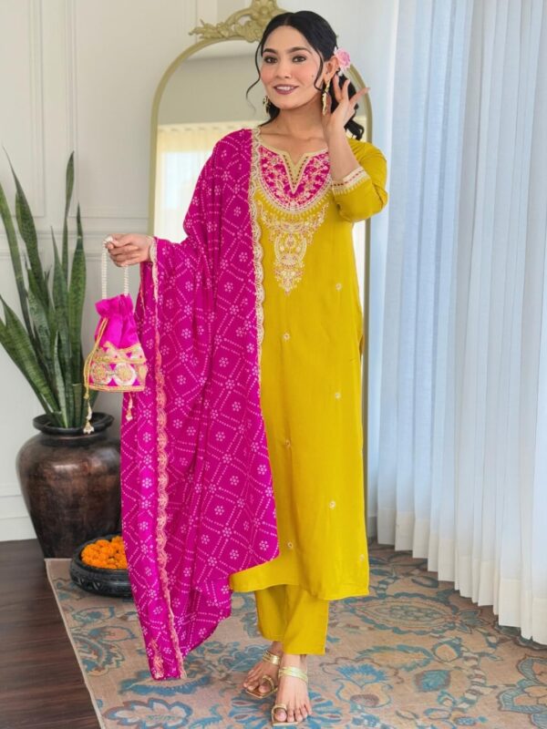 Naixa Womens BSY Viscose Embroidered Straight Kurta with Pant and Dupatta Sets Available in Plus.jpg