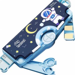 PRIME DEALS Multi Functional Pencil Box For Kids, Space Boys, Kids
