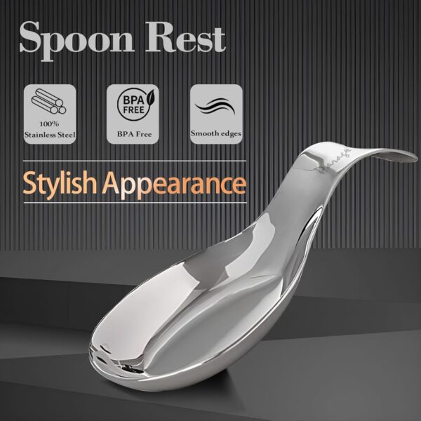 Parage 2 Pieces Stainless Steel Spoon Rest for Home Kitchen Platform and Dining Table Holding.jpg