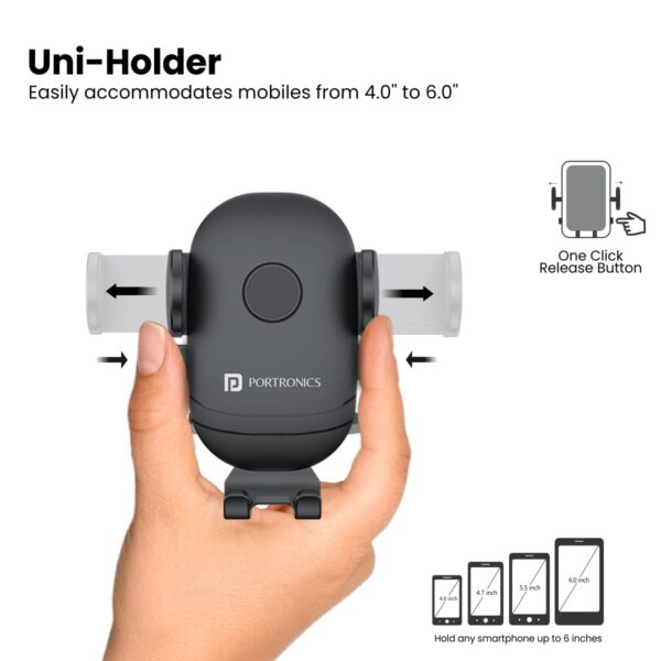 Portronics Clamp M2 Adjustable Car Mobile Phone Holder Stand for Dashboard Windshield 360°.jpg