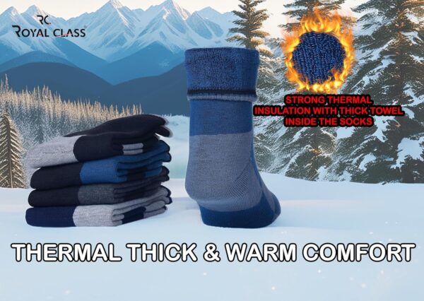 RC. ROYAL CLASS Thermal Socks For Men Thick Heavy Duty Cushioned Towel Woolen Socks Calf Length Warm Winter.jpg