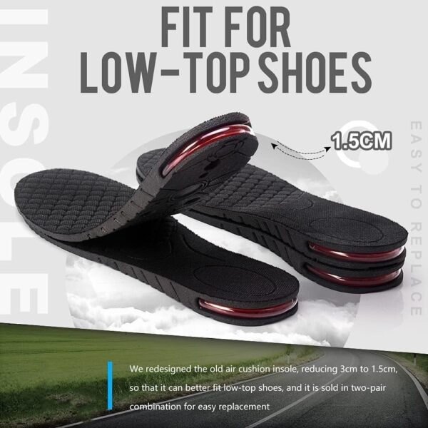RENESMEE 1 Pair Height Increase Insoles 4 Layer Heel Orthotic Insoles Adjustable Comfortable Breathable.jpg