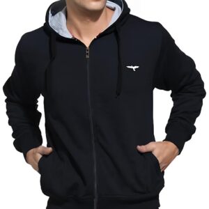 REYA Full Sleeve Solid Men Hood with Zipper Jacket