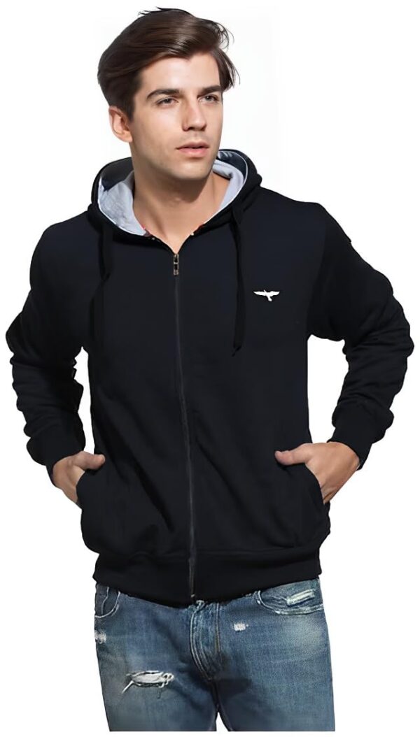 REYA Full Sleeve Solid Men Hood with Zipper Jacket