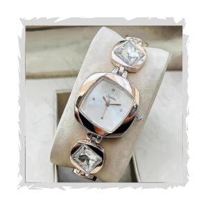STYLEDOSE Luxury Dial in Square case with Ston Studded brecelet