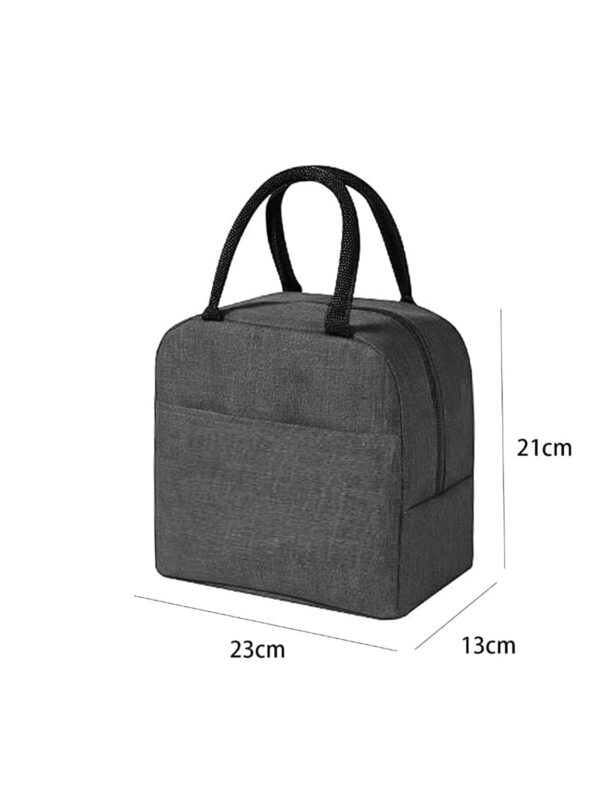 SVH Insulated Travel LunchTiffinStorage Bag for Women and Men Office Collage and School Grey Cotton.jpg
