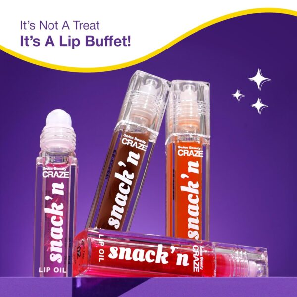 SWISS BEAUTY Craze SnackN Nourishing Lip Oil With Vitamin E And Hyaluronic Acid Gives Glass.jpg