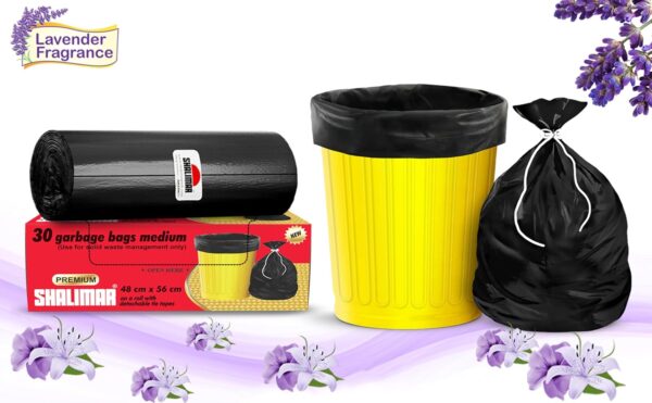 Shalimar Plastic Premium Garbage Bags Lavender Fragrance Size 19 X 21 Inches Medium 120 Bags 4 Rolls.jpg