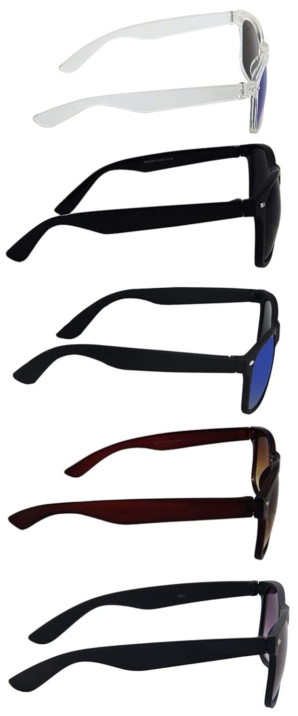 Silver Kartz Mens Womens Unisex Non Polarized UV Protected Black Multi Color Plastic Aviator.jpg