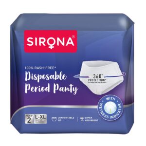 Sirona Disposable Period Panties for Women | L – XL