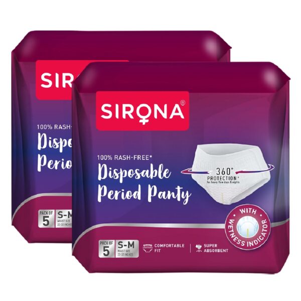 Sirona Disposable Period Panties for Women | S – M