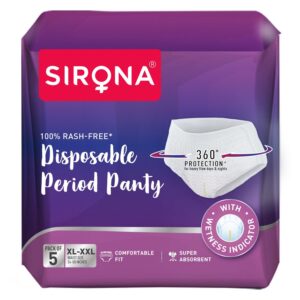 Sirona Disposable Period Panties for Women | XXL | 360°