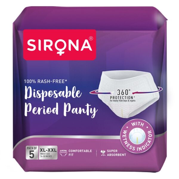 Sirona Disposable Period Panties for Women | XXL | 360°