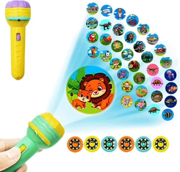 Storio 3 Slides 24 Patterns Mini Projector Torch Toy Slide