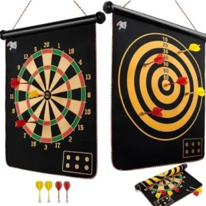 Storio Magnet Dart Board Game for Kids,Double Sided Magnet Dart