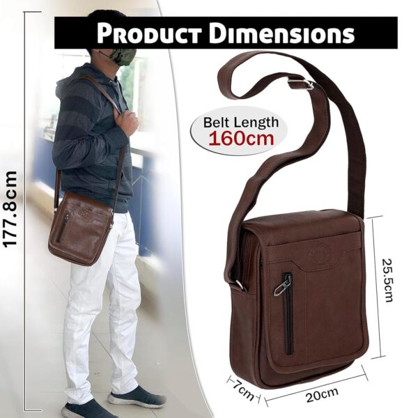 Storite 10 Inch Stylish Small PU Leather Sling Cross Body Travel Office Business Messenger One Side Shoulder.jpg
