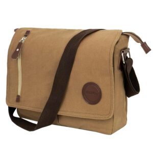 Storite Canvas Sling Cross Body Travel Office Business Satchel Messenger