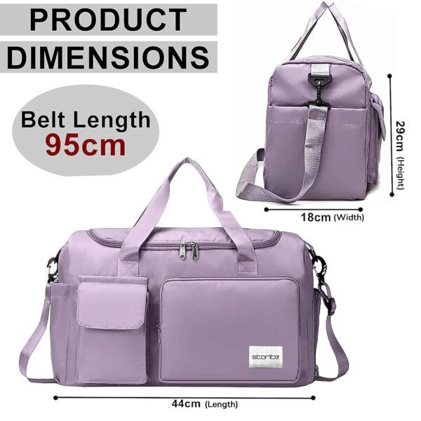 Storite Nylon 44 cms Imported Travel Duffle Bag Sports Gym Shoulder Bag for Women with Wet Pocket.jpg